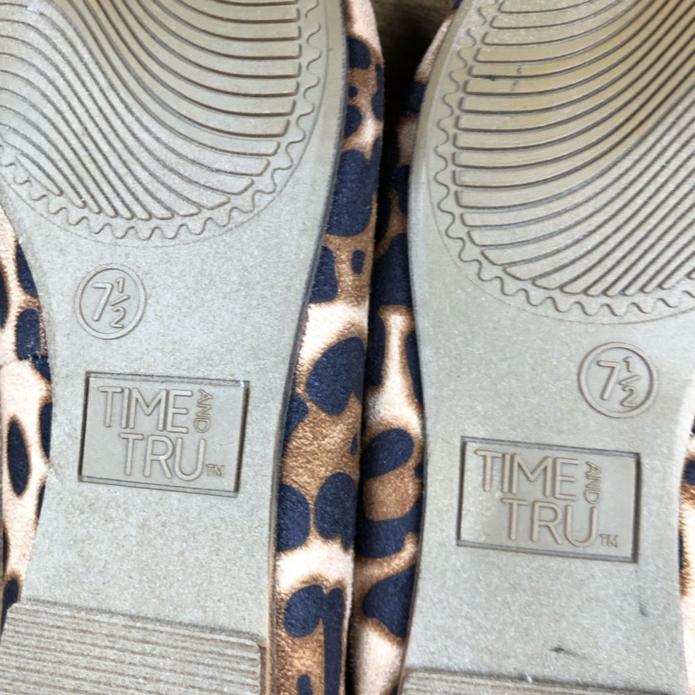 Time & True Leopard Print Slip On Flats Shoes - Picture 11 of 11